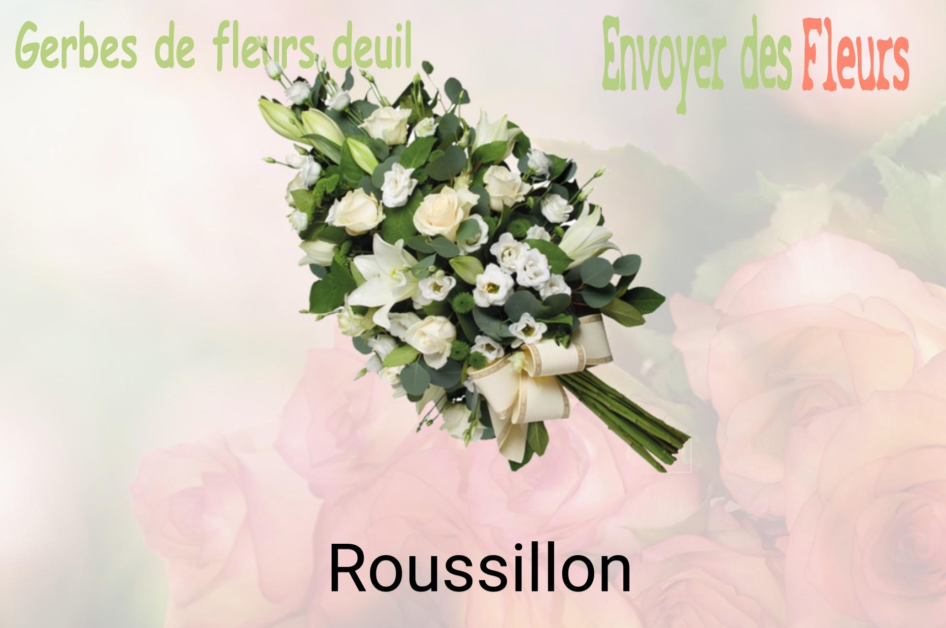 Gerbe de fleurs de deuil livrée à Roussillon